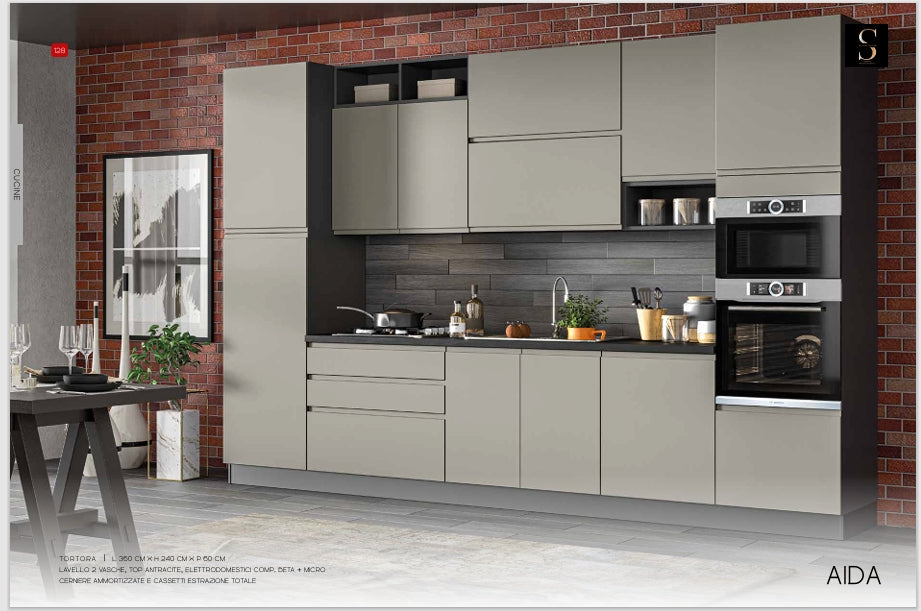 Cucina Tortora 360 cm