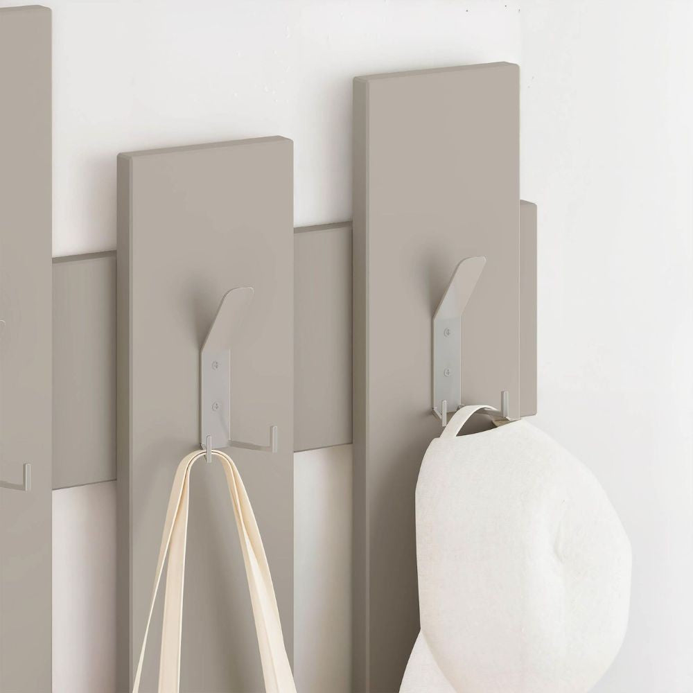 Appendiabiti a muro Wave cashmere 8 ganci