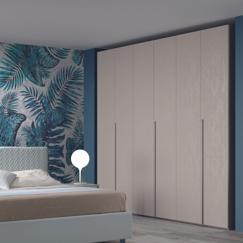 Armadio Coco 6 ante battenti colore olmo ossido e maniglie olmo ossido