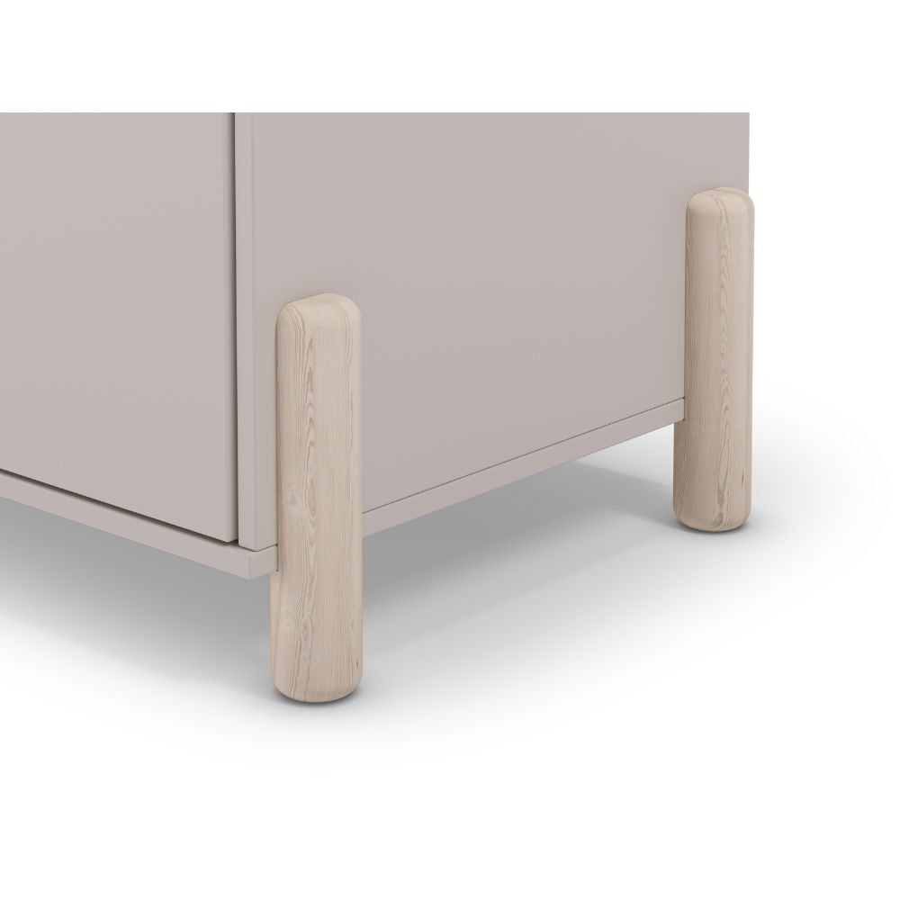 Armadio Enola 2 ante in legno massiccio colore beige