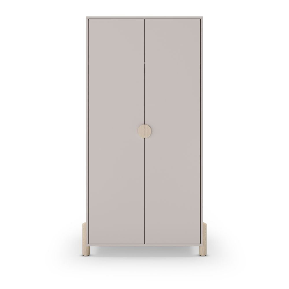 Armadio Enola 2 ante in legno massiccio colore beige