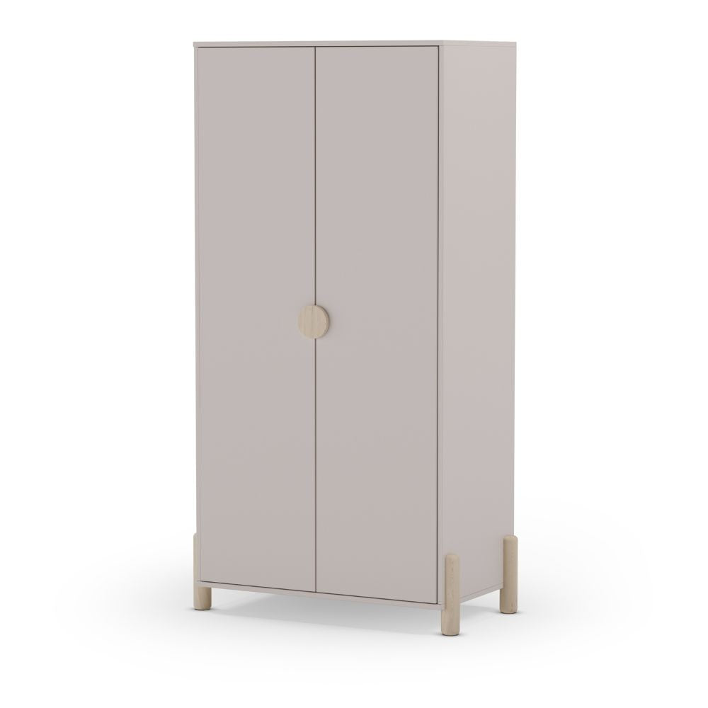 Armadio Enola 2 ante in legno massiccio colore beige