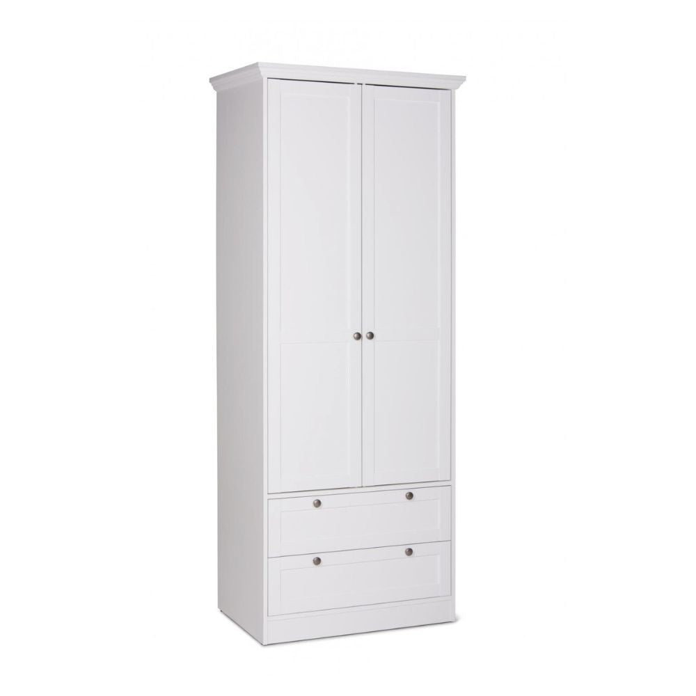 Armadio Landwood14 bianco due ante e due cassetti