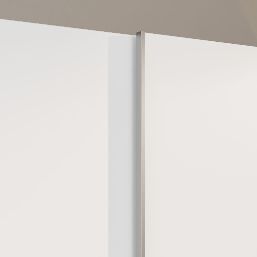Armadio Nico 2 ante scorrevoli colore bianco 120.1x39.1xH210 cm.