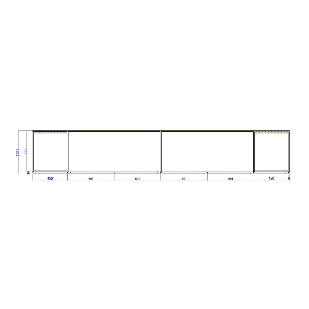Armadio ponte Granada con comodino colore bianco opaco e gesso