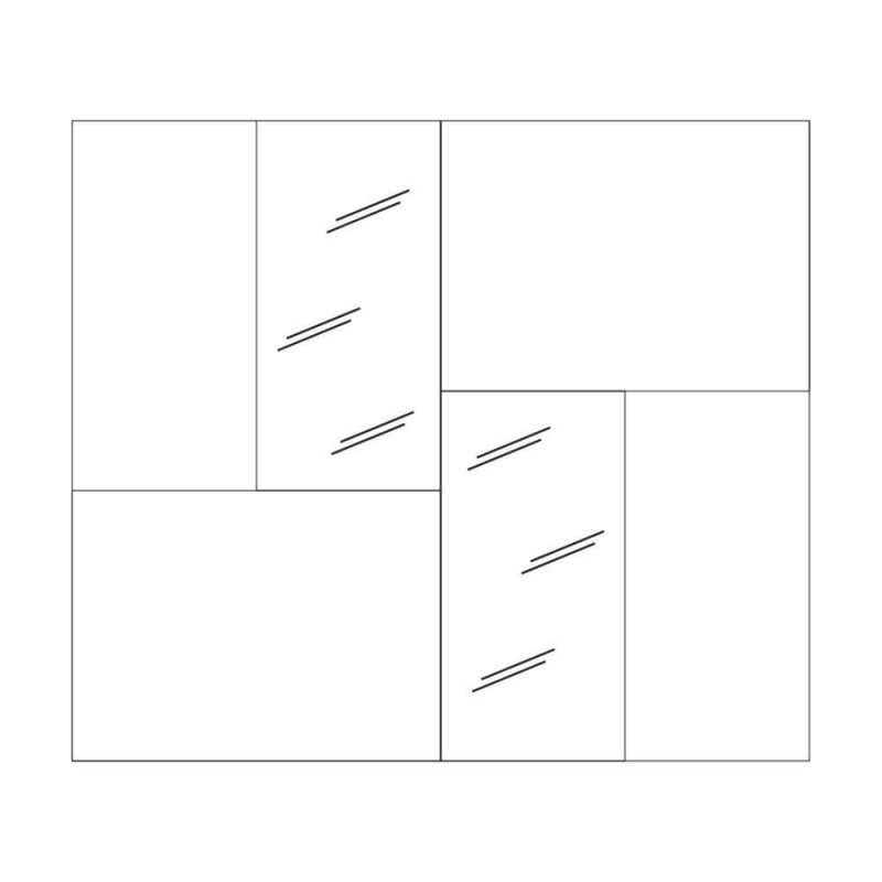 Armadio Quinn 2 ante scorrevoli con specchi colore bronzo noce mercure