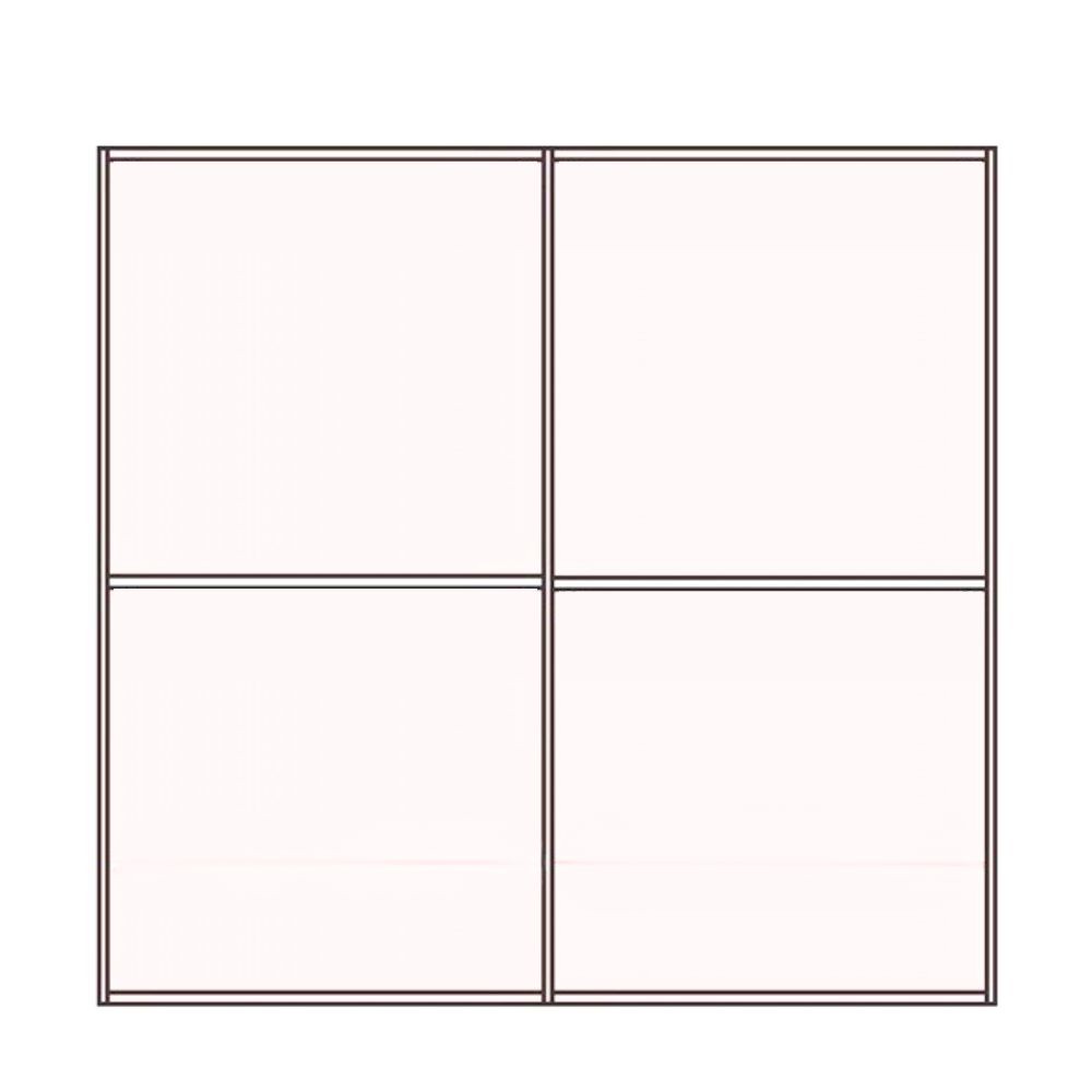 Armadio Swing 2 ante scorrevoli colore bianco opaco 180x55x210H cm.