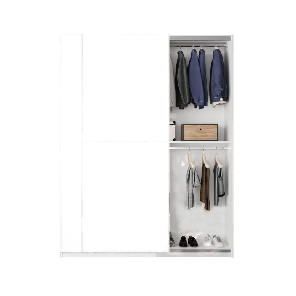 Armadio Swing 2 ante scorrevoli colore bianco opaco 180x55x230H cm.