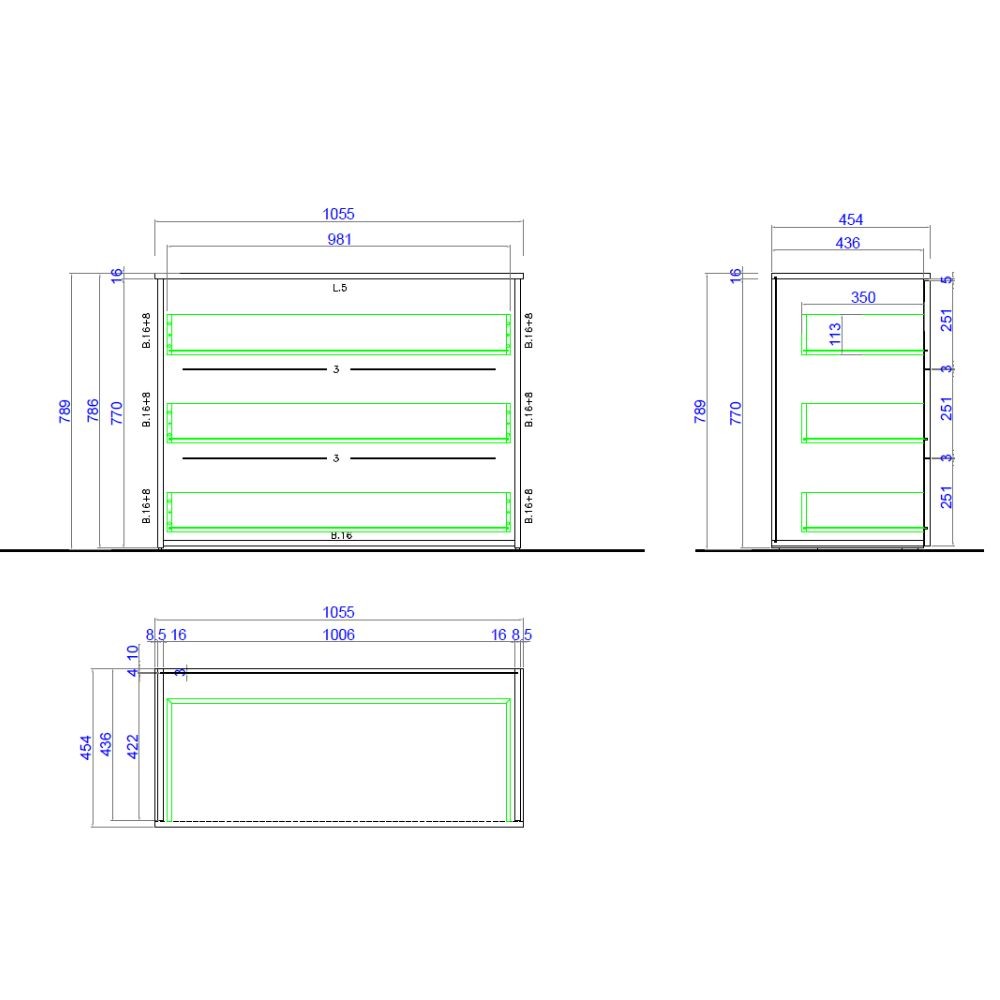 Camera da letto Corinna con armadio 6 ante battenti e letto in legno colore olmo