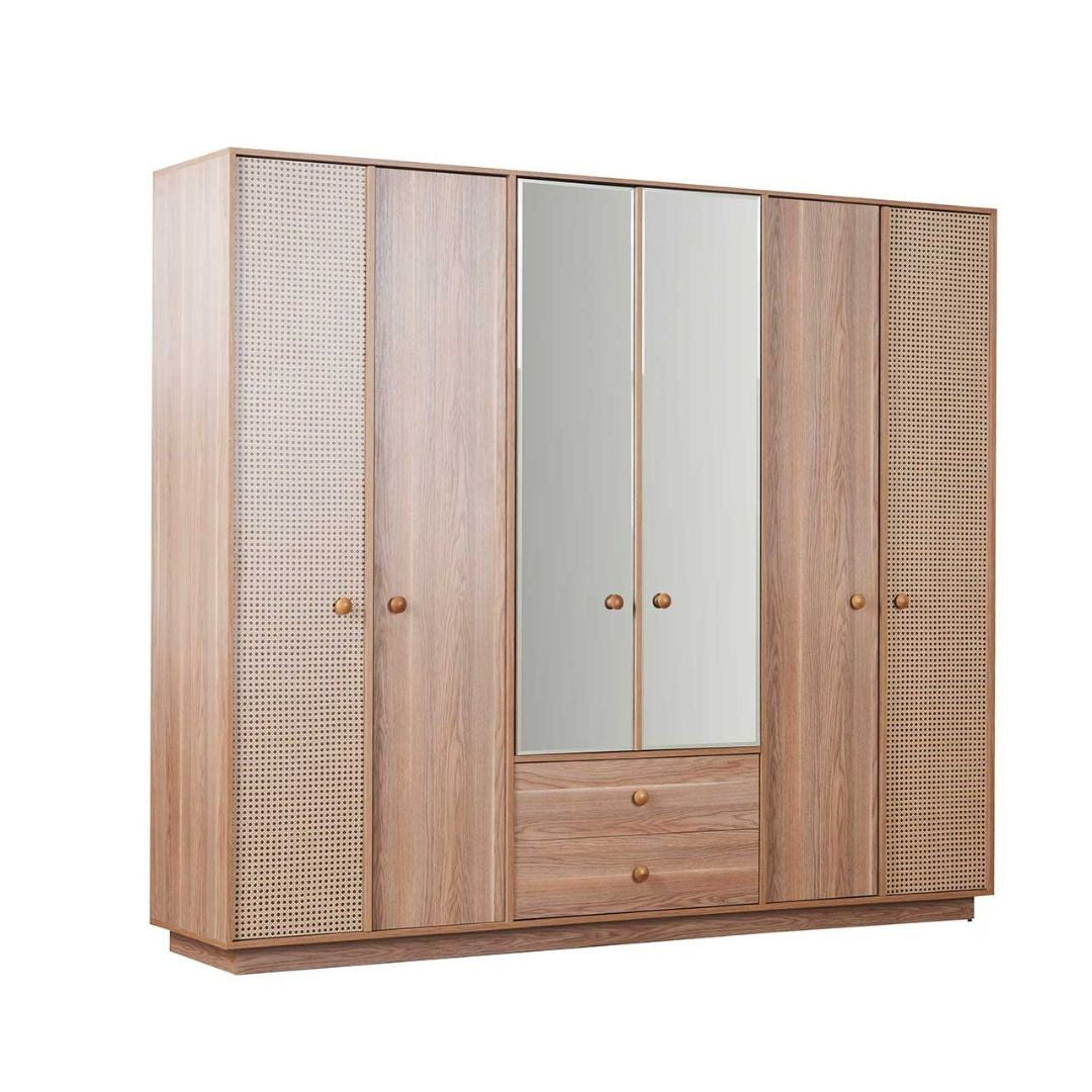 Camera da letto Natura colore rovere miele effetto vimini