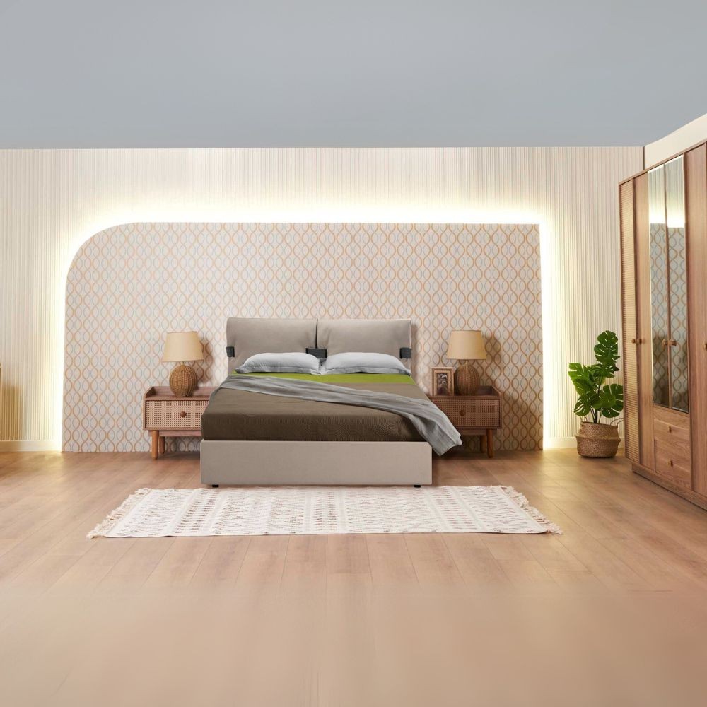 Camera da letto Natura colore rovere miele effetto vimini