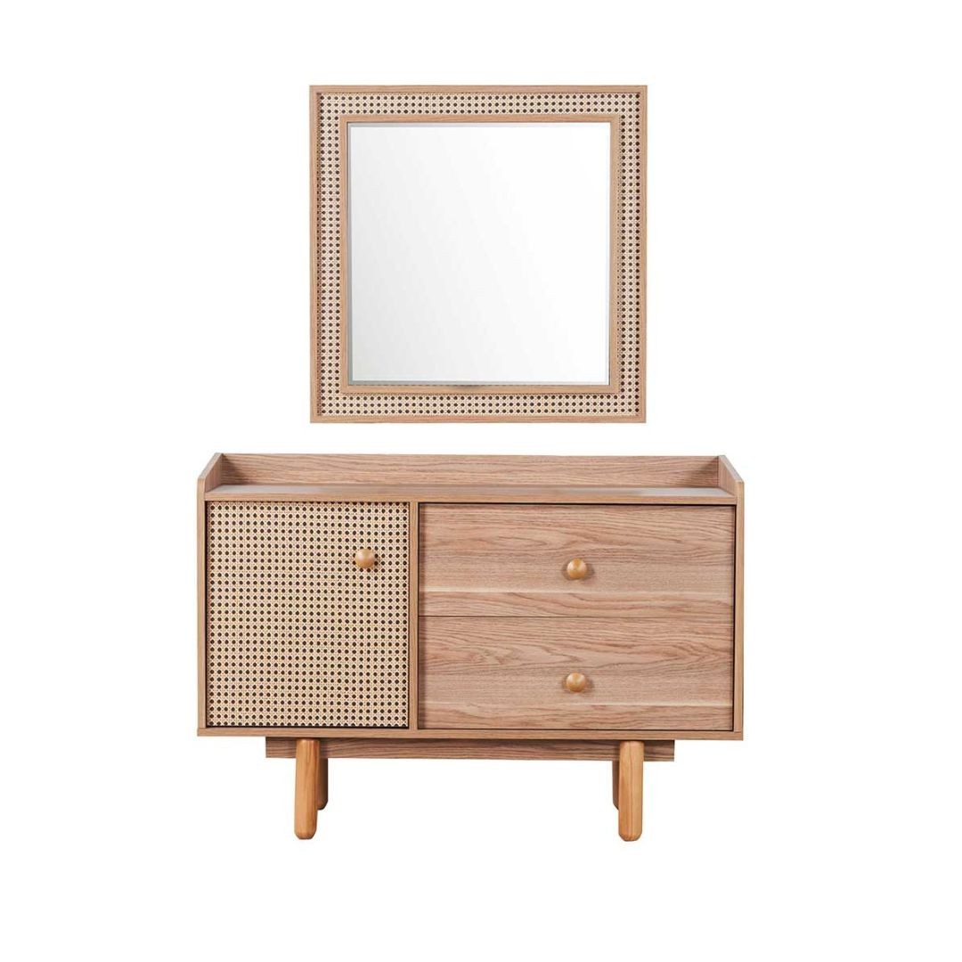 Camera da letto Natura colore rovere miele effetto vimini
