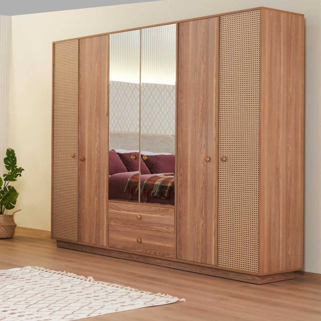 Camera da letto Natura colore rovere miele effetto vimini