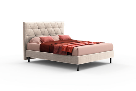 Camera da letto Pastel in colore beige, noce e dark coffee