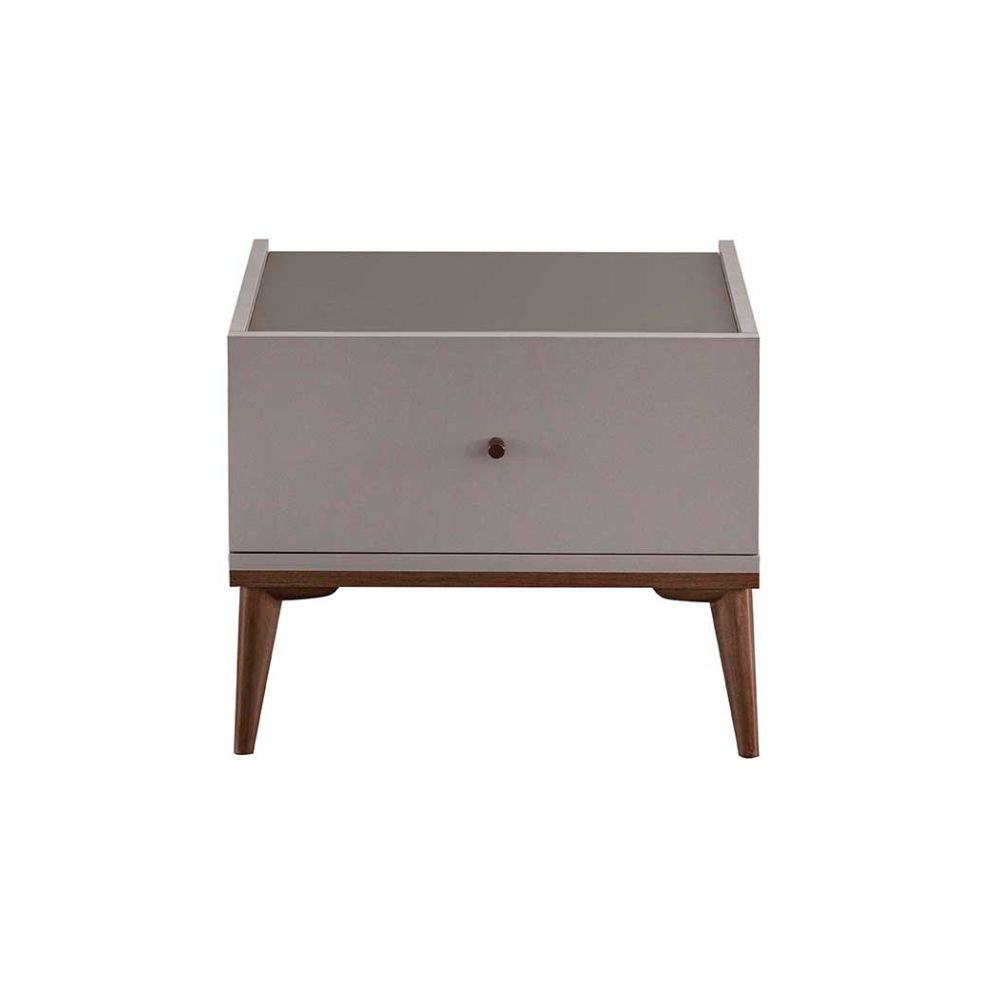 Camera da letto Pastel in colore beige, noce e dark coffee