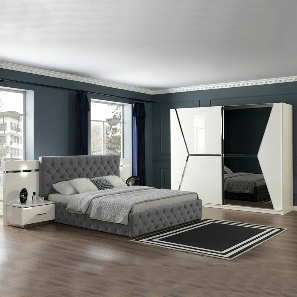 Camera da letto Rams bianco lucido