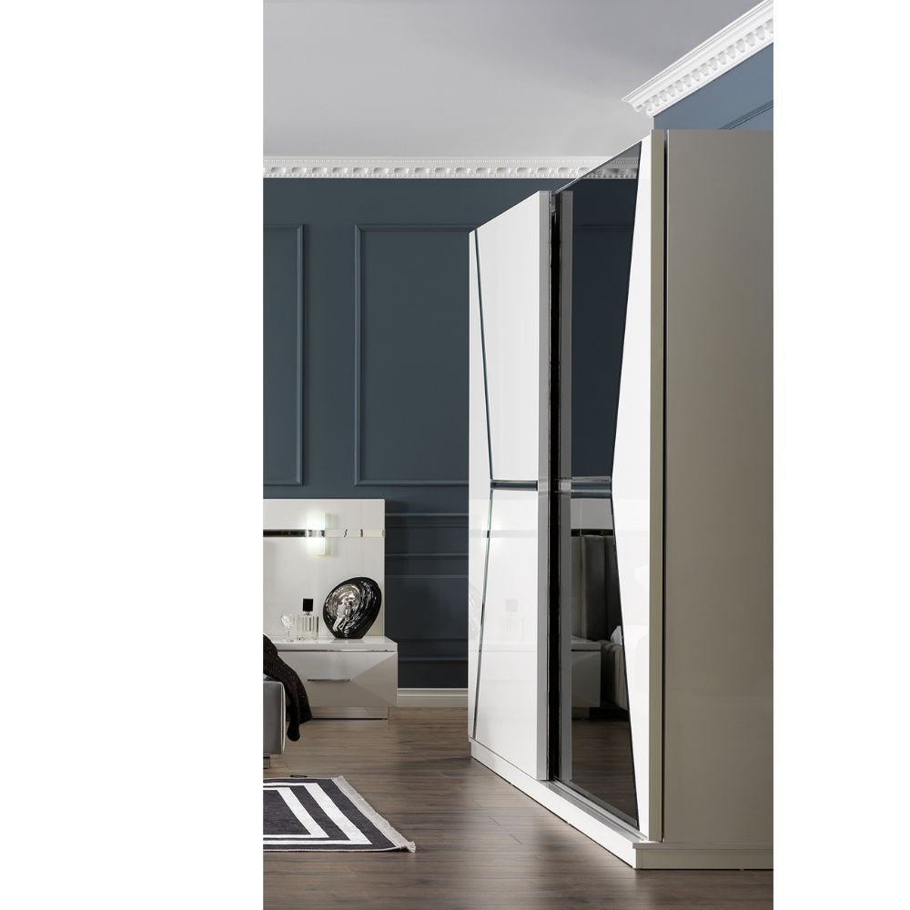 Camera da letto Rams bianco lucido