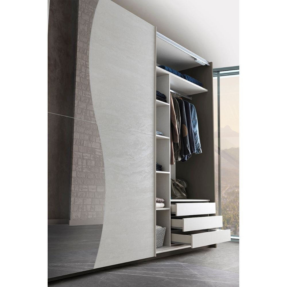 Camera da letto Twin con letto contenitore colore grigio