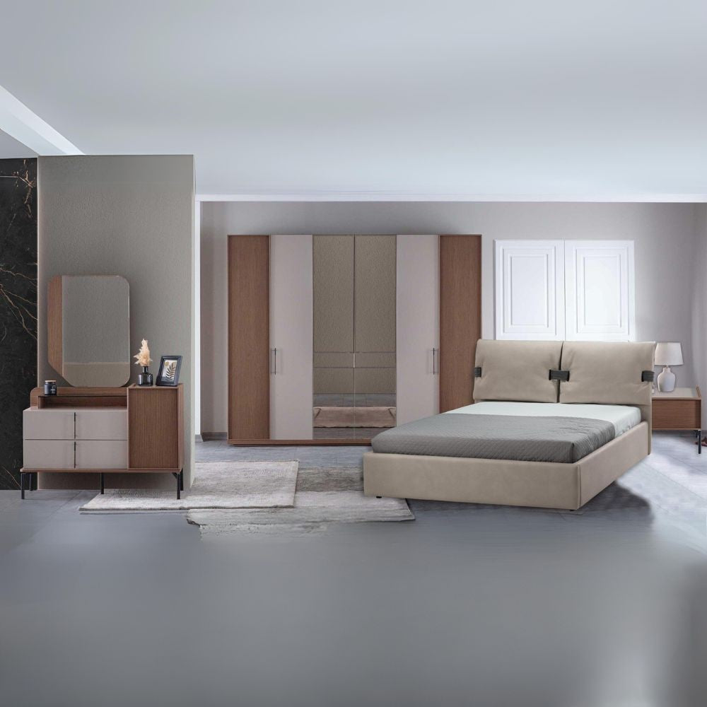 Camera da letto Vega colore dolunay beige e kaplan 321