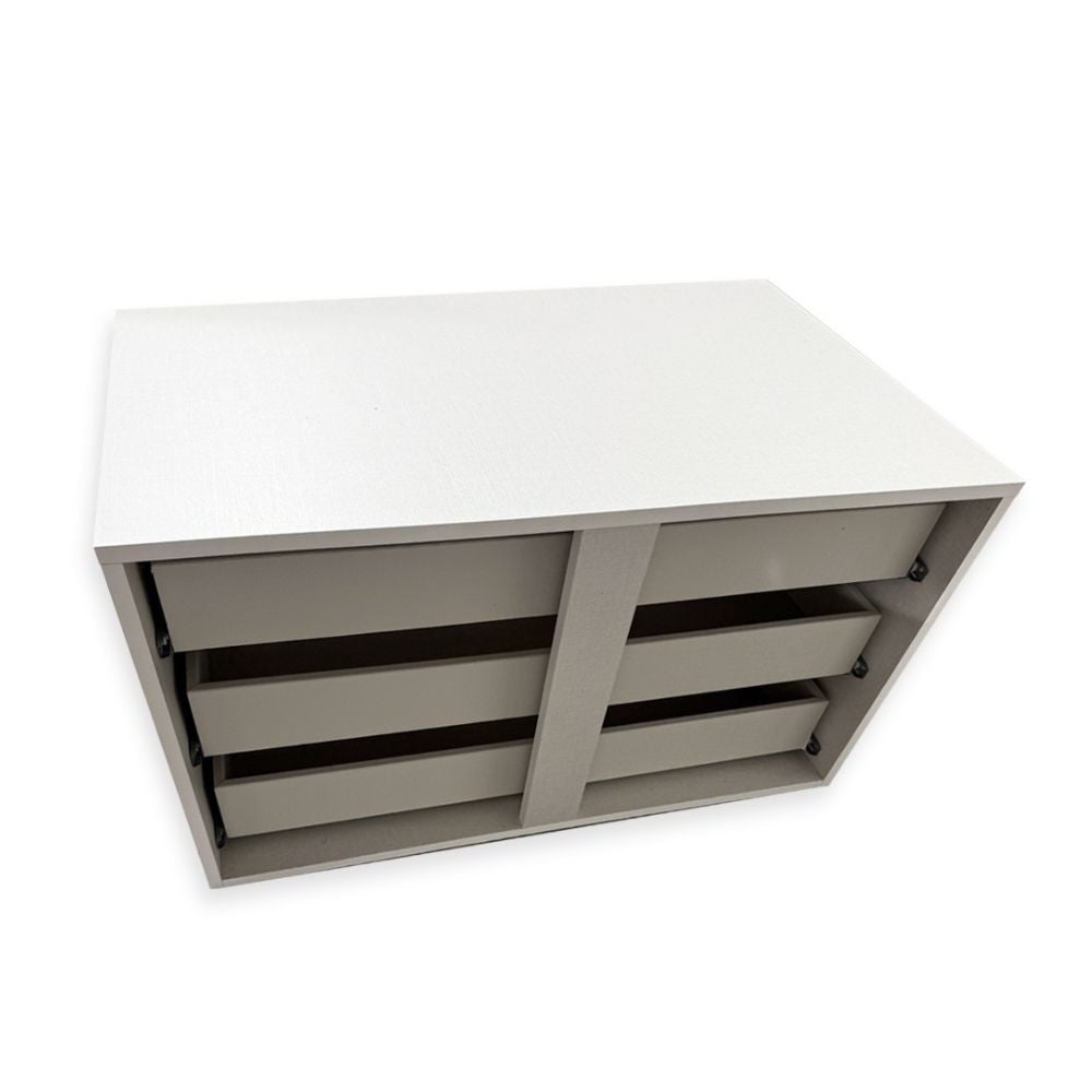 Cassettiera interna 3 cassetti colore bianco 87.3x51xH48.5 cm.