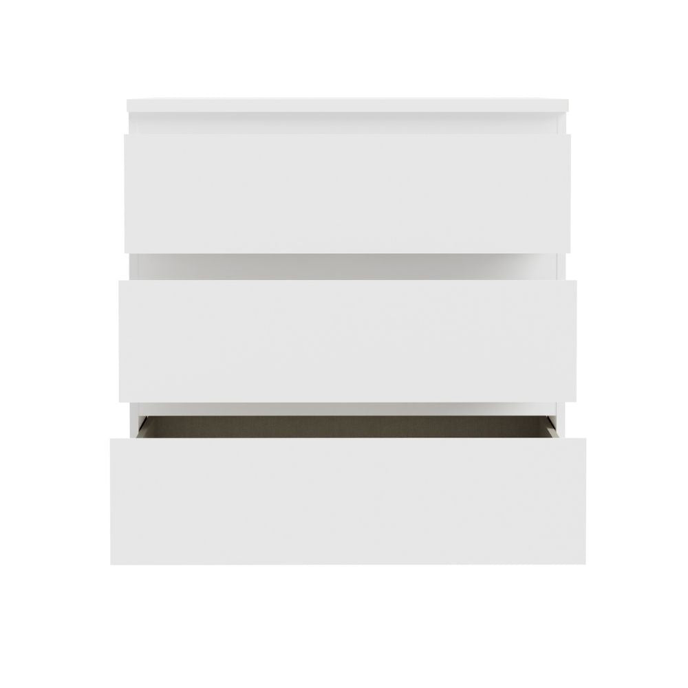 Cassettiera Morgan 3 cassetti 77.2x79.8x42.2 cm. colore bianco