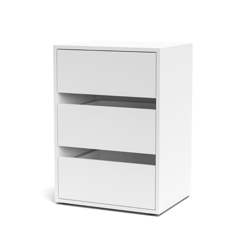 Cassettiera Smart ST2 con 3 cassetti in colore bianco