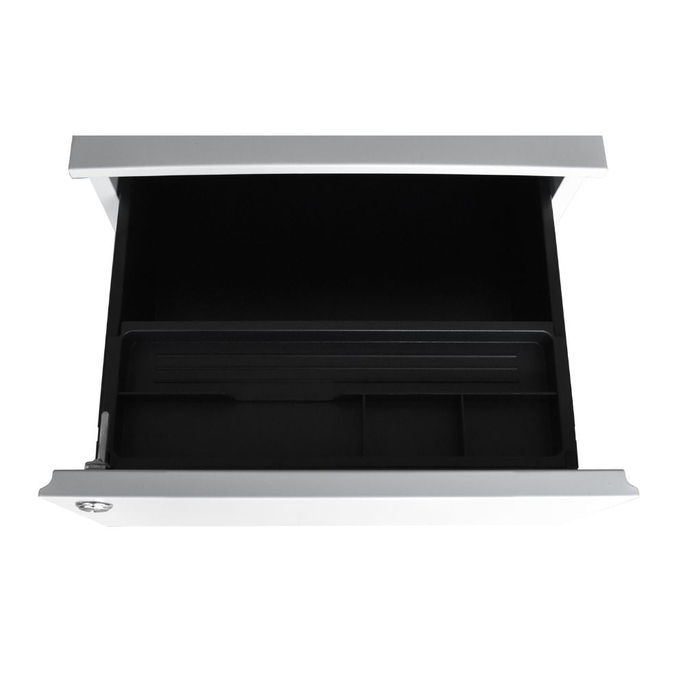 Cassettiera ufficio ESMC03 3 cassetti con chiave in ferro colore grigio chiaro