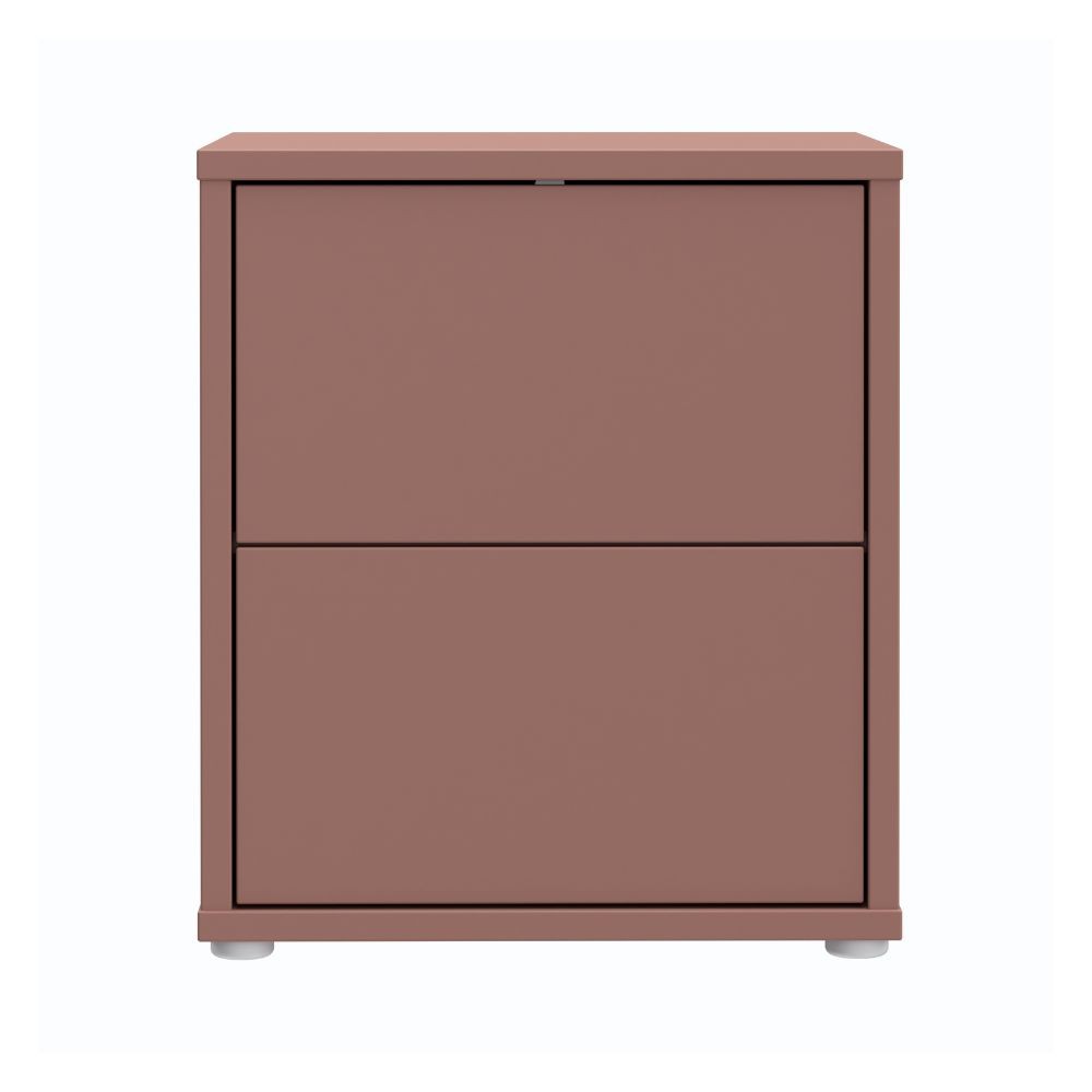 Comodino Medea 2 cassetti in colore terracotta