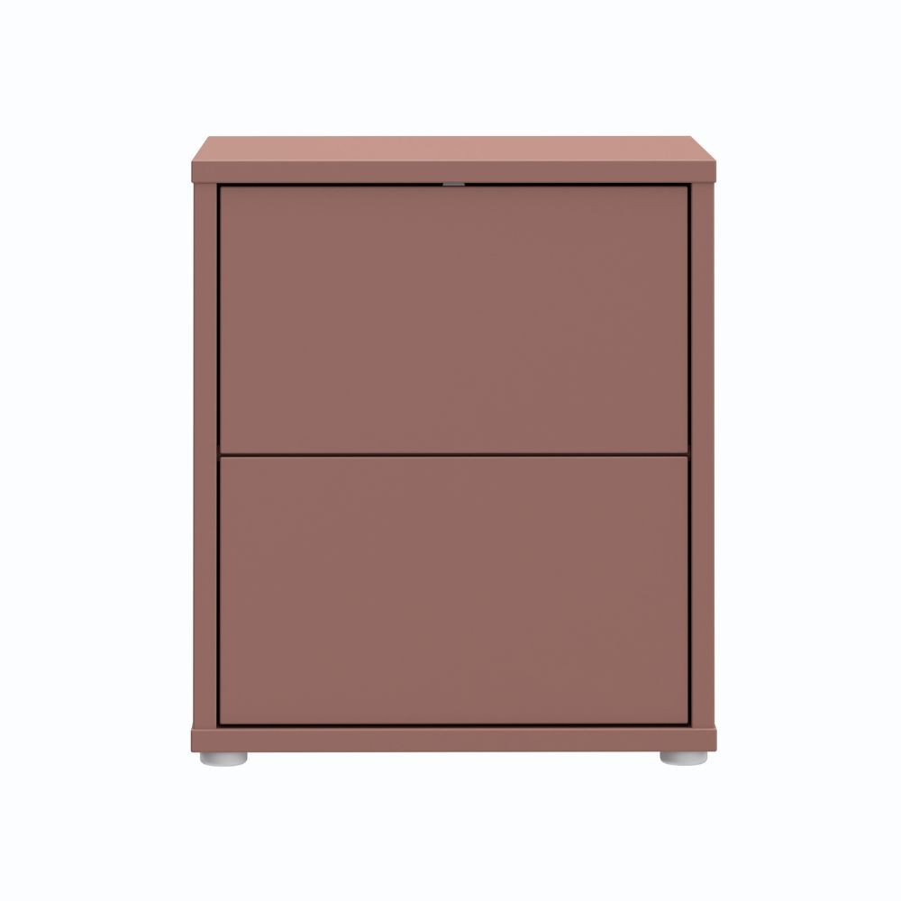 Comodino Medea 2 cassetti in colore terracotta