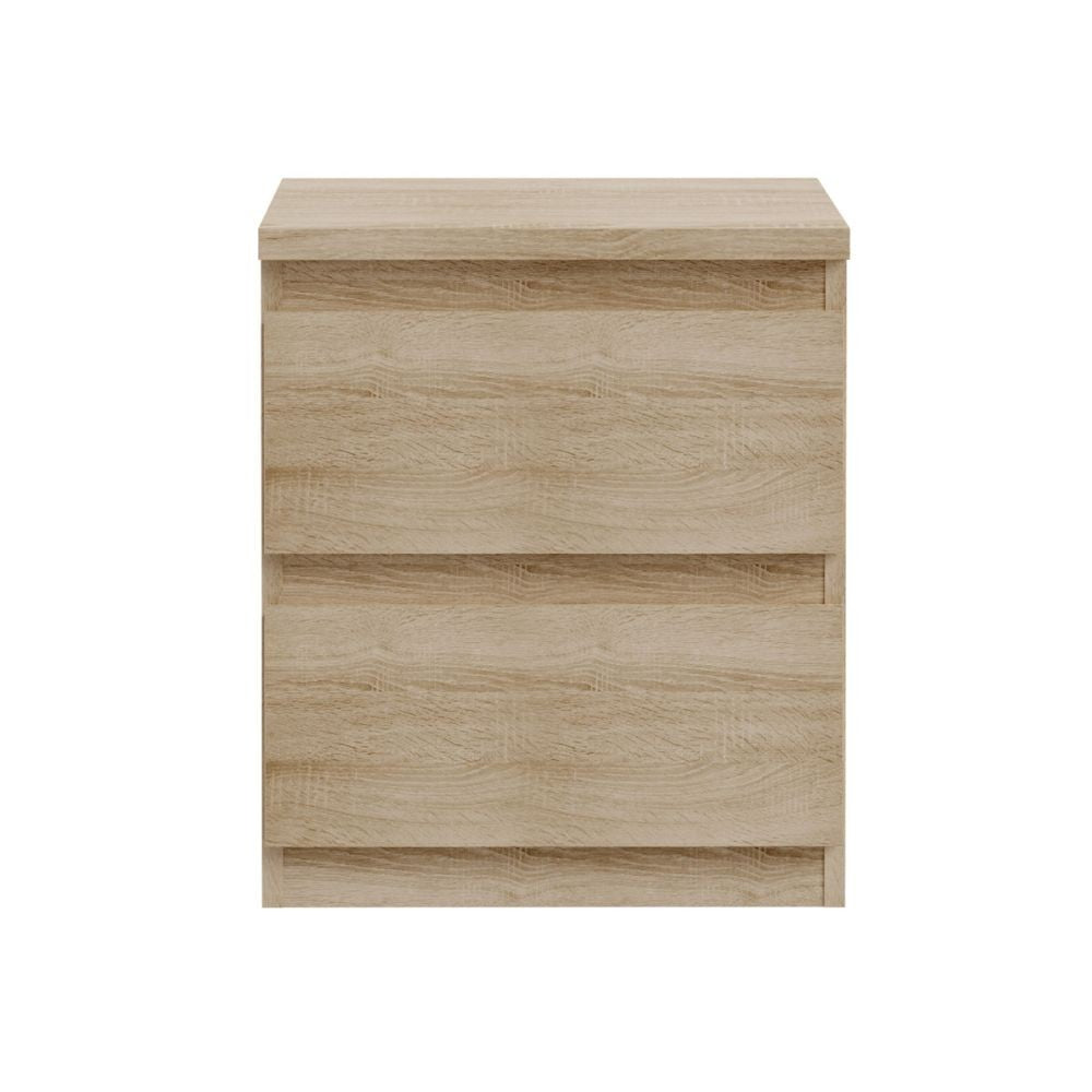 Comodino Morgan 2 cassetti 41.8 x 32.2 x H 49.3 cm. colore rovere