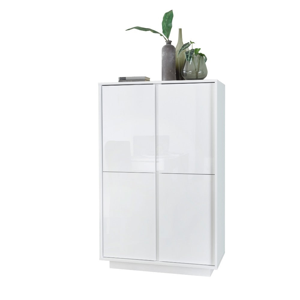 Contenitore 4 ante Ice colore bianco lucido