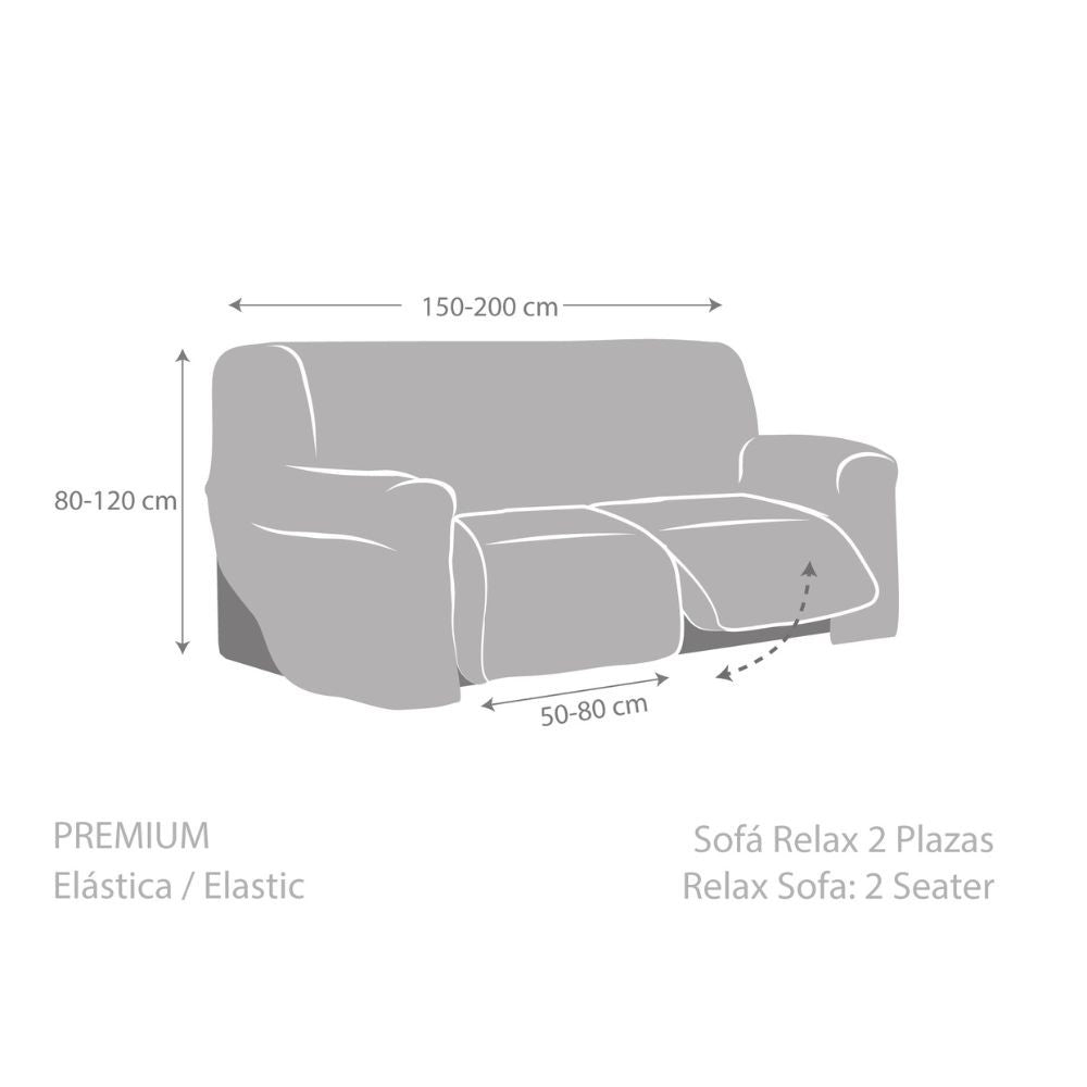 Copridivano Jaz recliner 2 posti beige 150-200