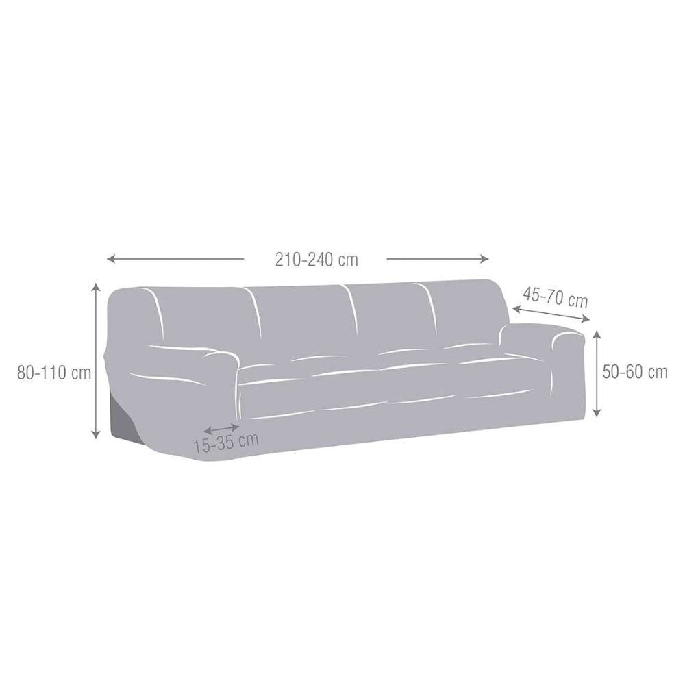 Copridivano Troya elastico 4 posti grigio 210/240