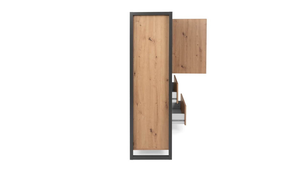Credenza alta Denver 51 L120XP40XH140 quercia antracite