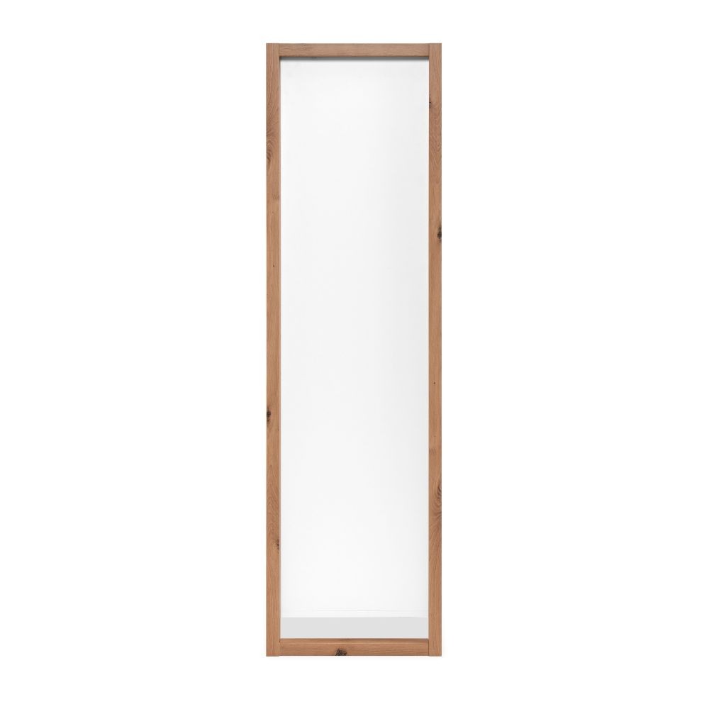 Credenza alta New Denver51 con vani a giorno due ante e due cassetti colore bianco e rovere