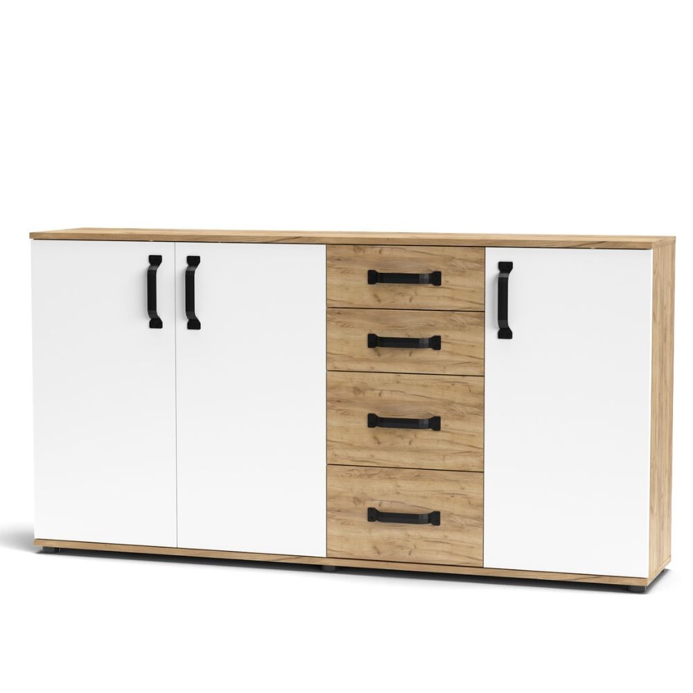Credenza Mosso MO5 colore rovere e bianco