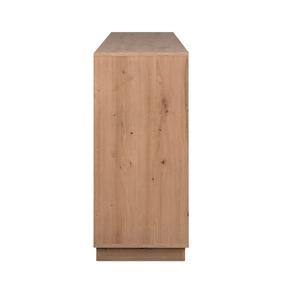 Credenza Phoenix 51A 3 ante e 3 cassetti con struttura rovere e frontali bianco