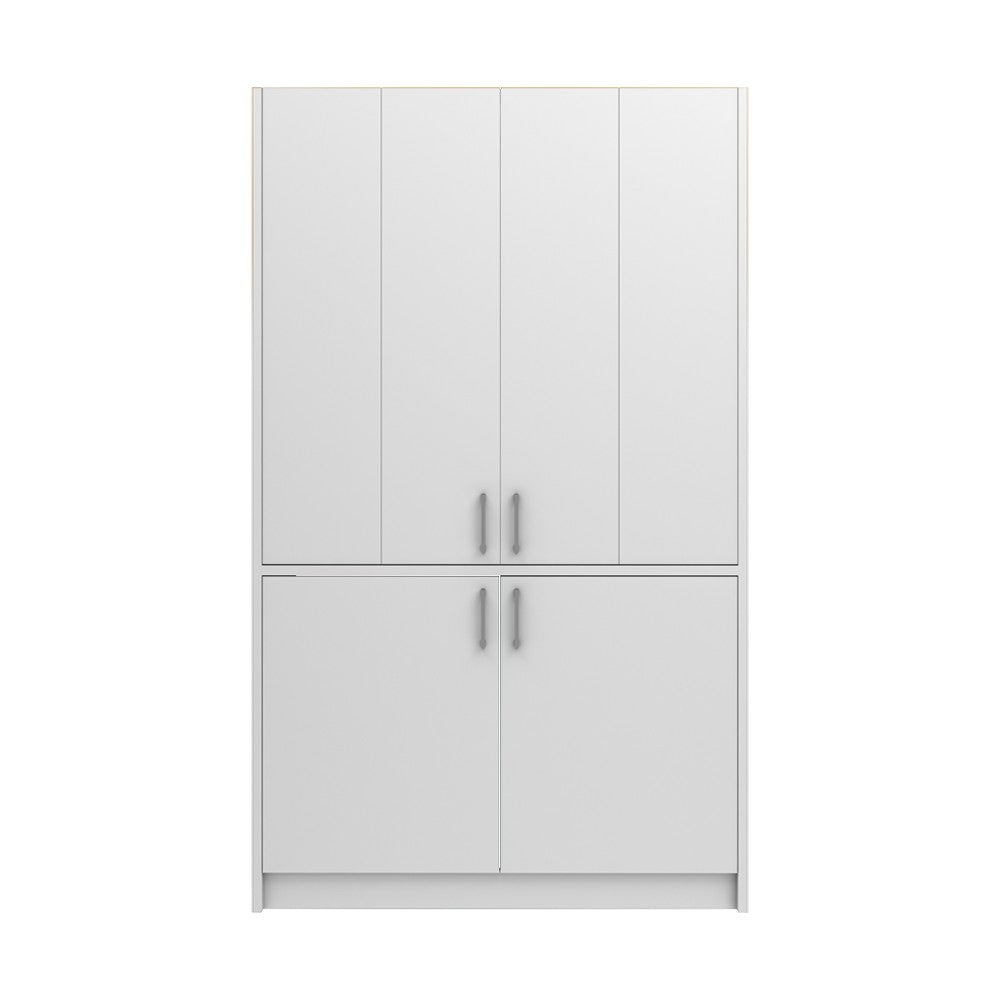 Cucina monoblocco Fold Evolution struttura e ante a libro bianco
