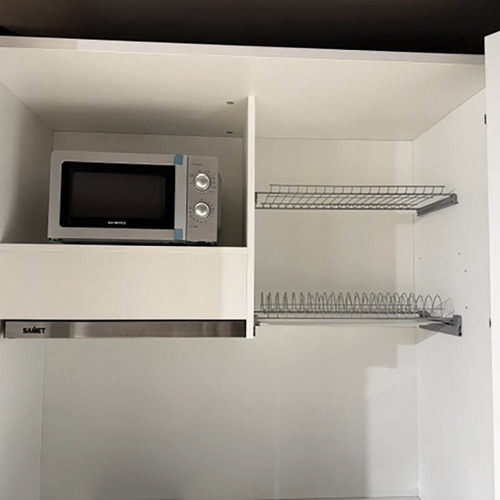 Cucina monoblocco Fold Evolution struttura e ante a libro bianco