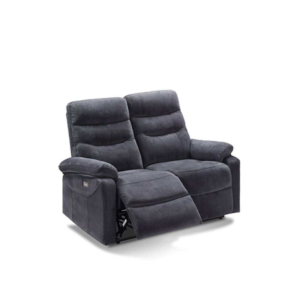 Divano 2 posti Brienz 2 recliner elettrici grigio scuro D603