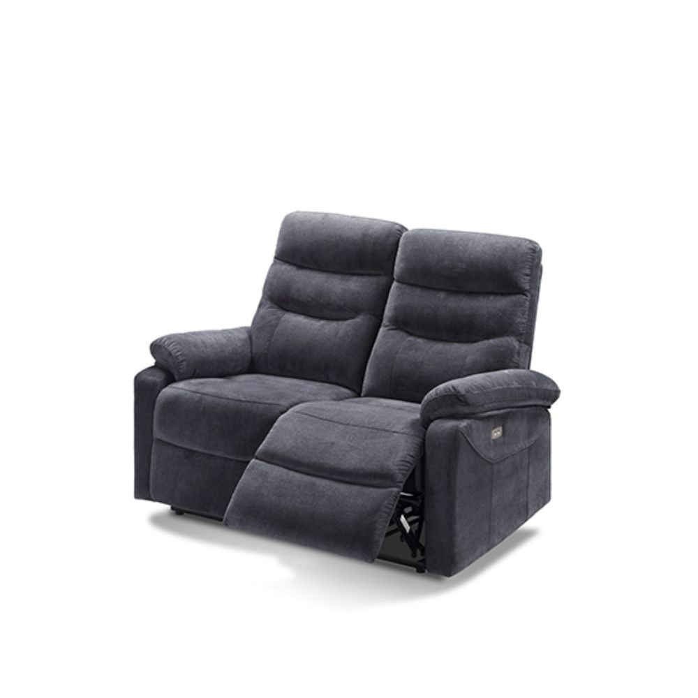 Divano 2 posti Brienz 2 recliner elettrici grigio scuro D603