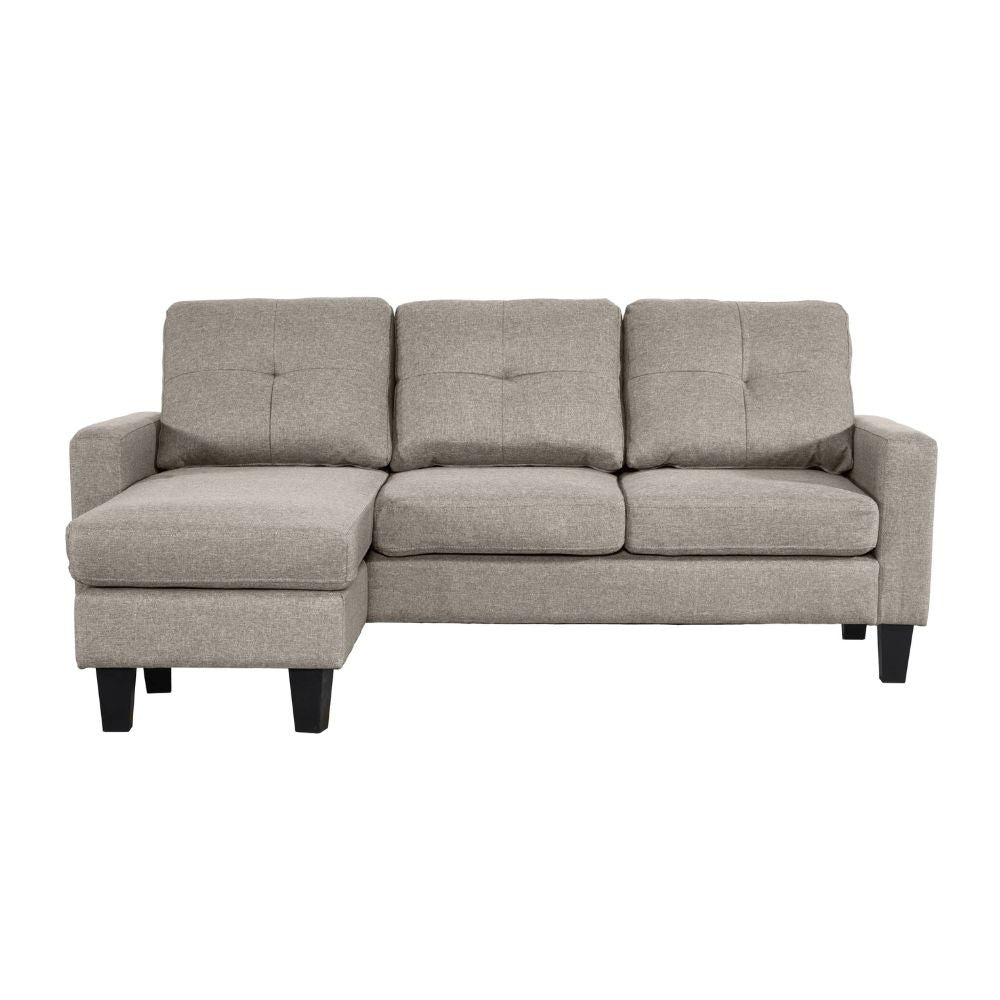 Divano 3 posti Giulivo beige con chaise longue componibile