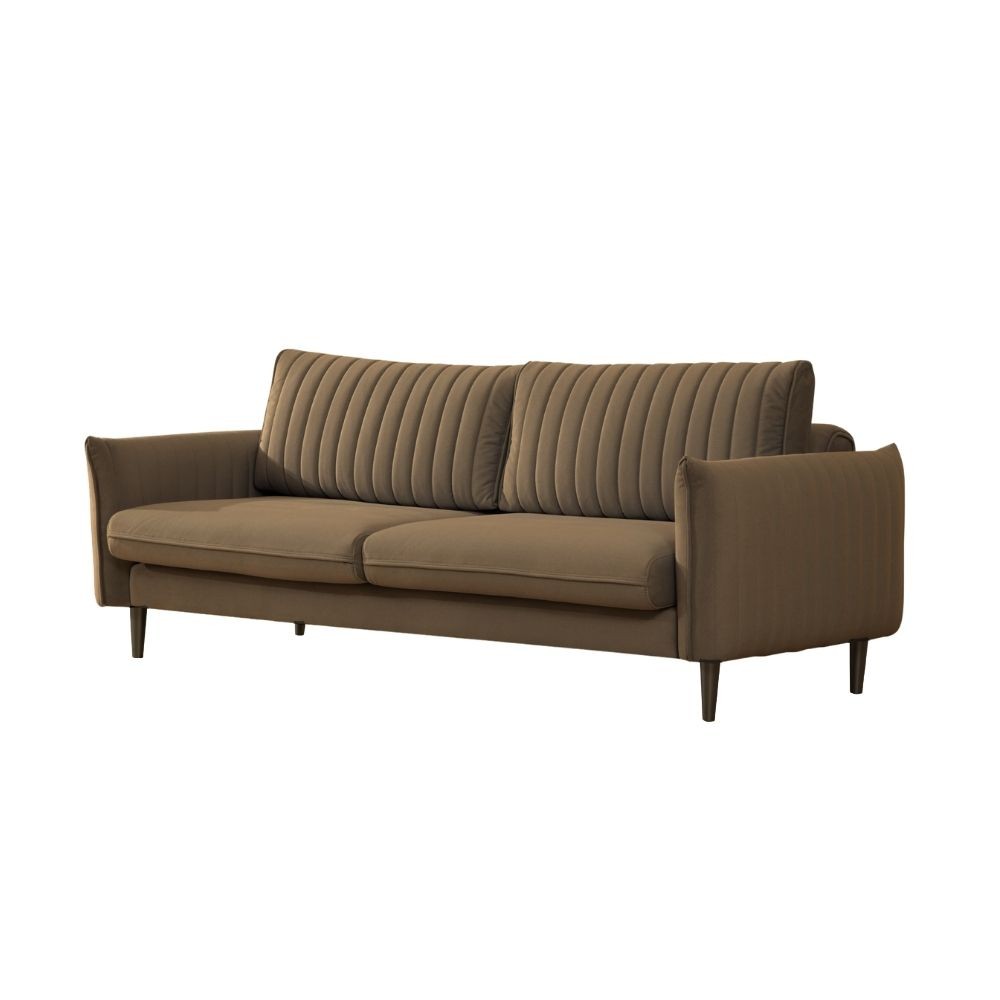 Divano Abra marrone chiaro Milano 05 3 posti funzione letto