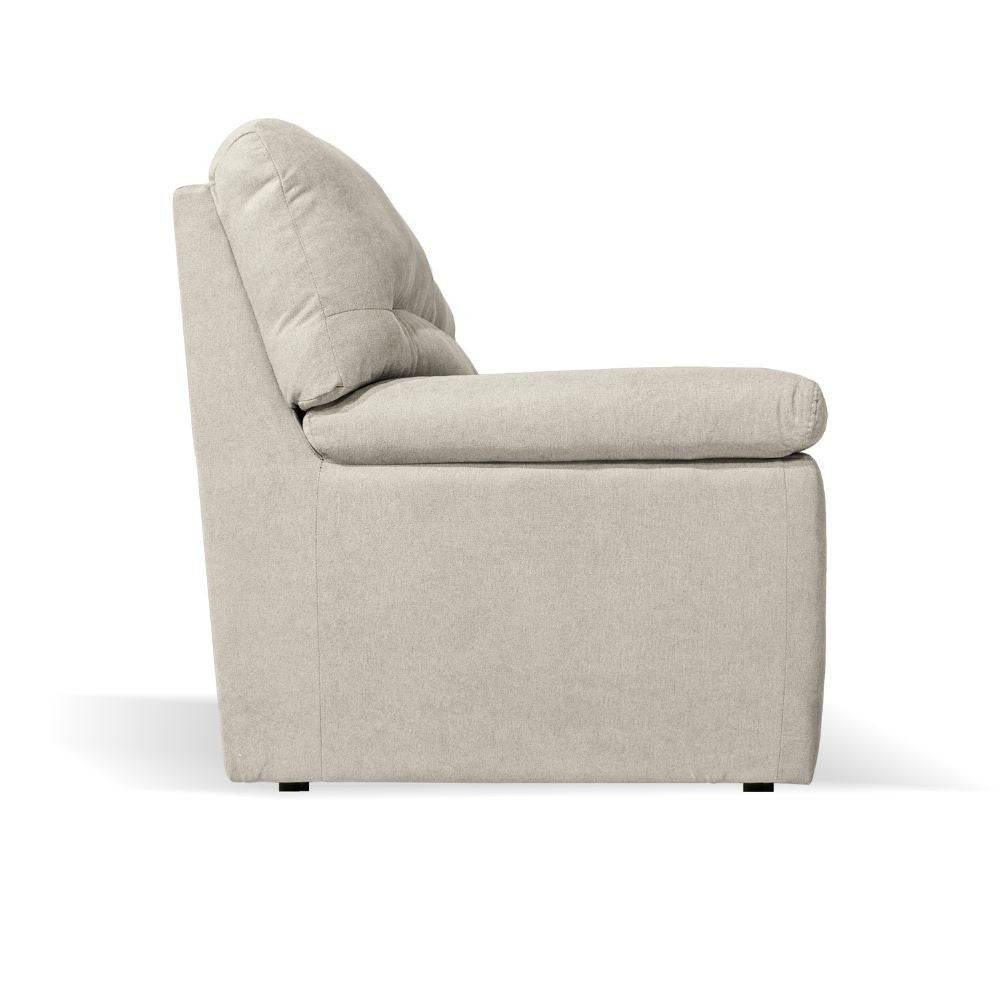 Divano Alenda 2 posti fisso con piedini quadrati colore Roma 05 beige