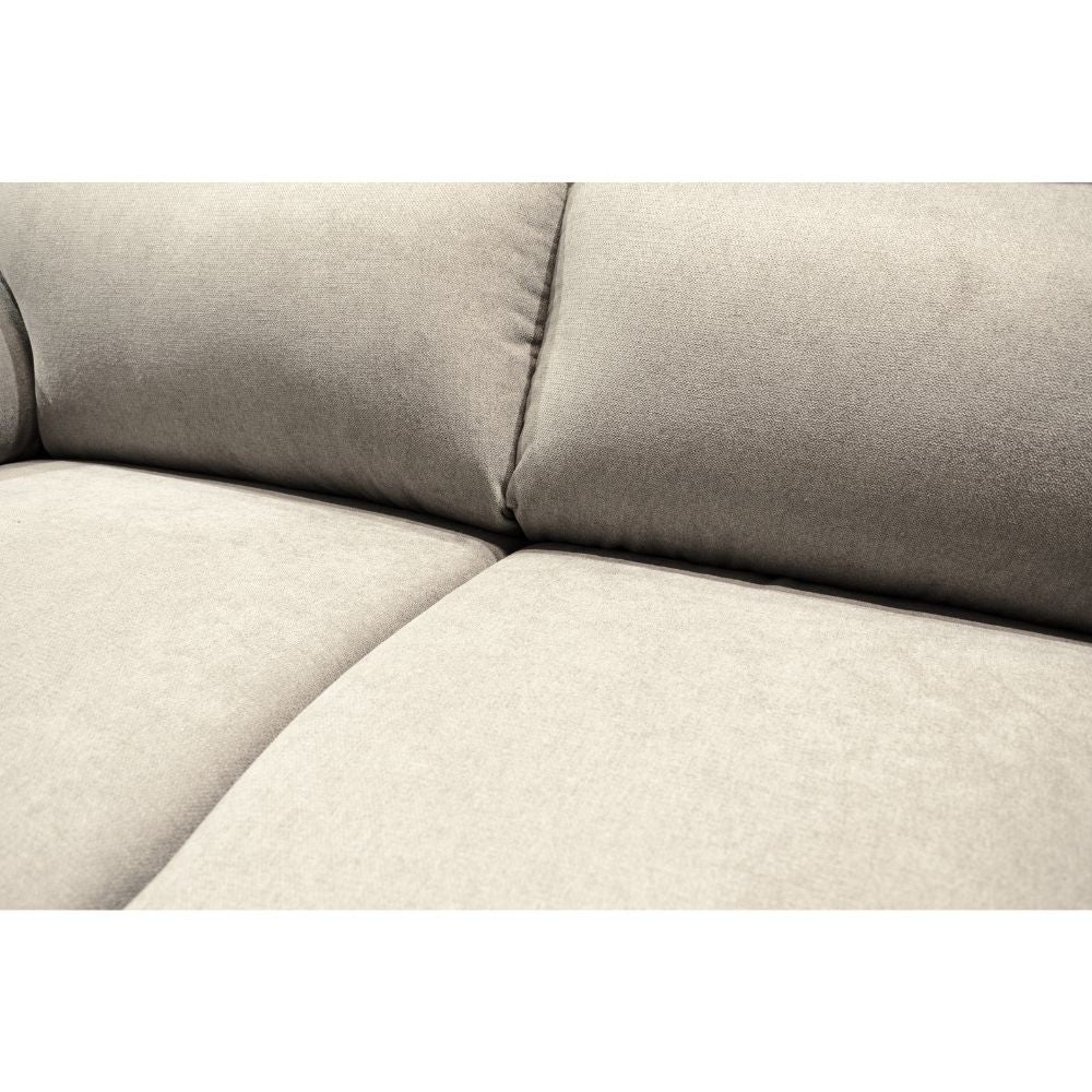 Divano Alenda 2 posti fisso con piedini quadrati colore Roma 05 beige