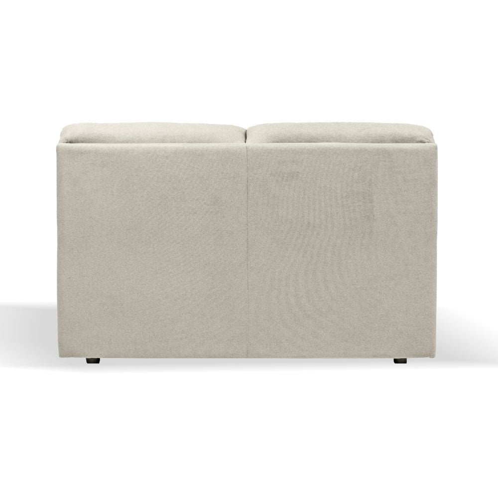 Divano Alenda 2 posti fisso con piedini quadrati colore Roma 05 beige