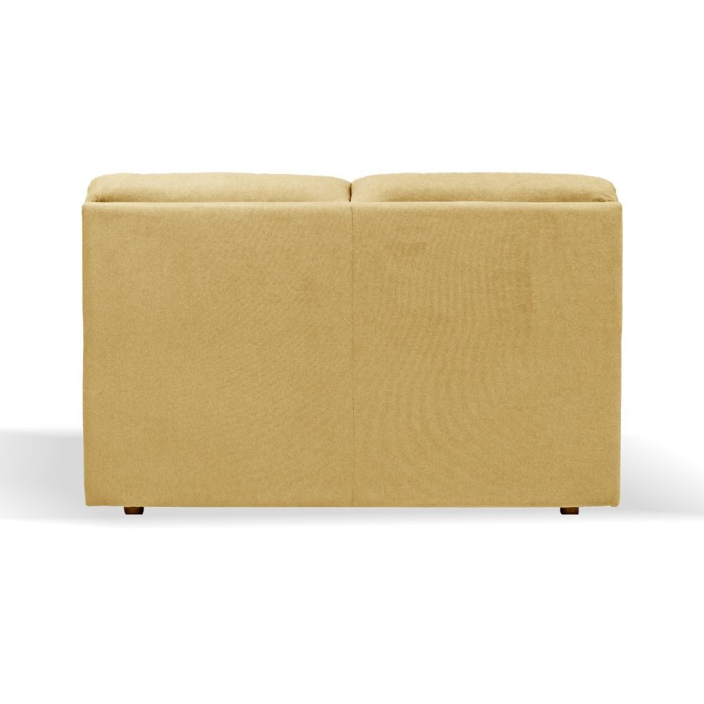 Divano Alenda 2 posti fisso con piedini quadrati colore Roma 14 giallo