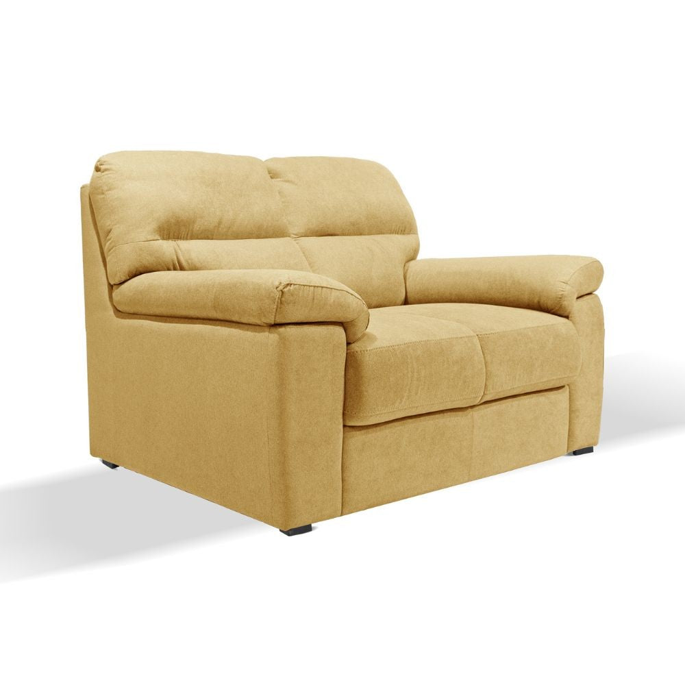 Divano Alenda 2 posti fisso con piedini quadrati colore Roma 14 giallo