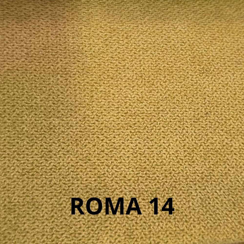 Divano Alenda 3 posti con piedini quadrati in tessuto Roma 14 giallo