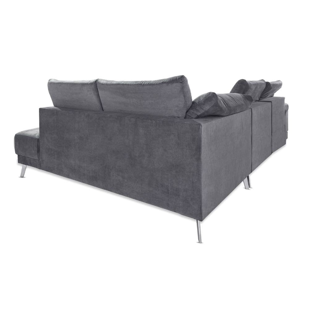 Divano angolare destro New York grigio Orinoco 96 seduta reclinabile